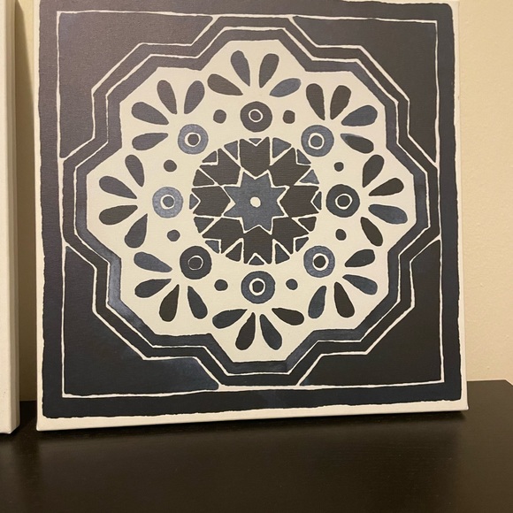 IKEA PJÄTTERYD Cobalt Blue Canvas Tile Set of 4 - Picture 4 of 7